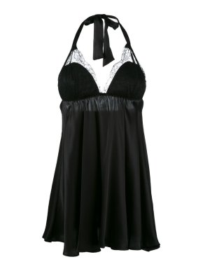 Gilda& Pearl Black Silk  Babydoll Dress