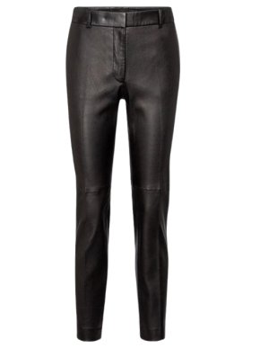 Joseph Black Coleman Mid-Rise Leather Trousers