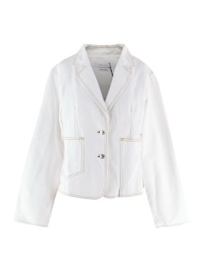 Saks Potts SS23 White Denim Yanne Blazer