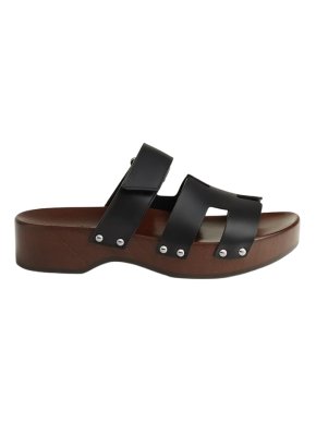 Hermes Hermés Black Kos Leather Clog
