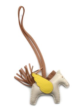 Hermes Craie / Jaune De Naples Rodeo Pegasus Charm PM