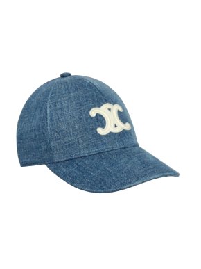 Celine Triomphe Denim Baseball Cap