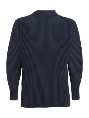 Issey Miyake Homme Plissê Petrol Blue Pleated Long Sleeve Top