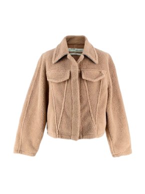 Off-White Camel Faux Shearling Jacket