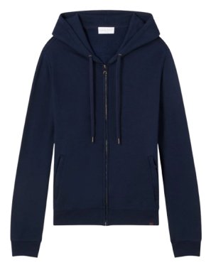 Derek Rose Navy Full Zip Quinn Hoodie