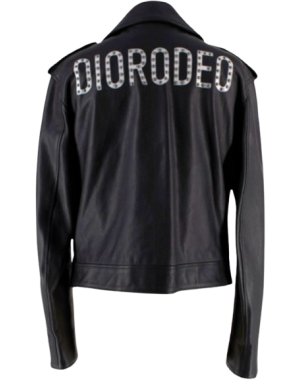 Dior Black Leather Diorodeo Biker Jacket