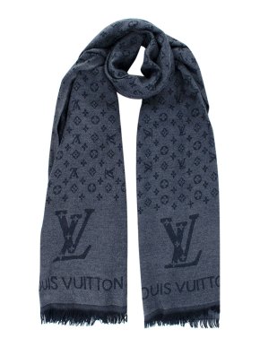 Louis Vuitton Navy Monogram Scarf