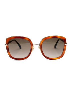 Jimmy Choo Brown Oversized Tortoiseshell Sunglasses