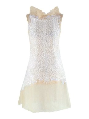 Chanel Iridescent Matelasse Lace Trimmed Dress