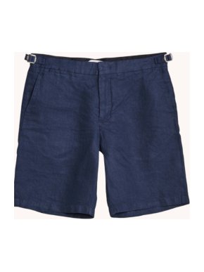 Orlebar Brown Navy Linen Shorts