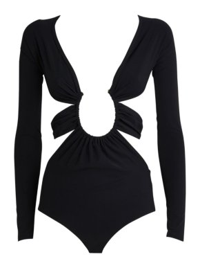 Christopher Esber Black Odessa Cut Out Bodysuit