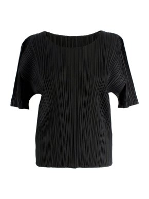 Issey Miyake Pleats Please Black Pleated Top