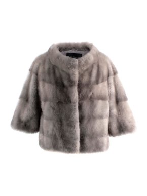 Marco Gianotti Grey Mink Fur Short Jacket 1