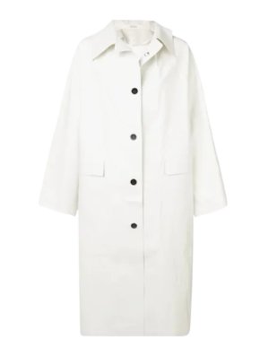 Pause KASSL Edition White Single Breasted Trench Coat 1