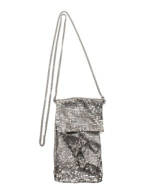 Jimmy Choo Silver Metallic-effect Mesh Soft Phone Holder 1