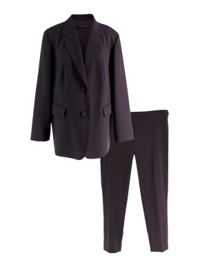 Marina Rinaldi Aubergine Single Breasted Blazer and Trouser Suit