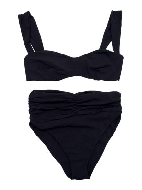 Magda Butrym Black Ruched Bikini