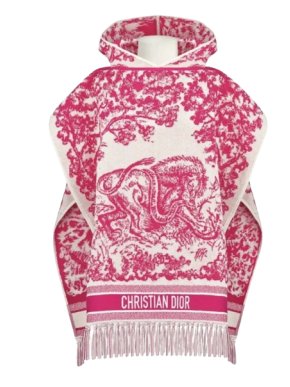 Dior Pink Toile Towel Poncho
