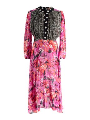 Duro Olowu Pink Printed Midi Dress