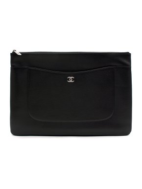 Chanel Black Grained Calfskin Large Neo Executive Document  Case 35x24 cms 1