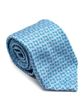Bvlgari Blue and Pink Pattern Tie