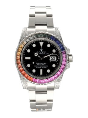 Rolex Unisex Oyster Perpetual Date Submariner Rainbow 40mm Watch 1