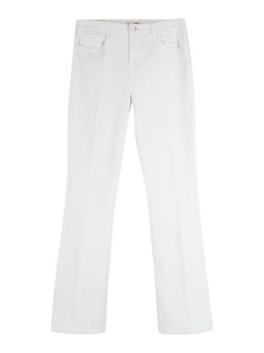 L'Agence White Oriana Straight Leg Jeans 1