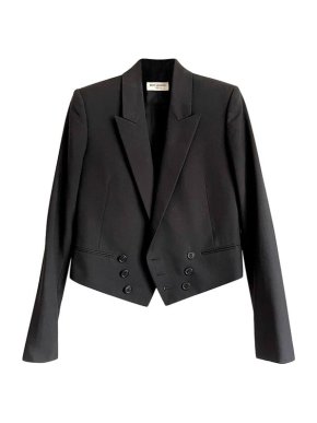 Saint Laurent Black Wool Croupier Jacket