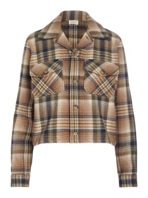 Polo Ralph Lauren Brown Plaid Wool-Blend Tweed Shirt 1