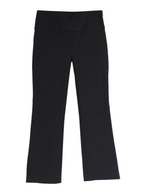 Theory Black Cotton Blend Trousers 1