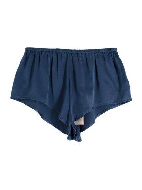 Asceno Steel Blue Silk Venice Sleep Shorts