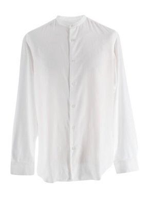 Dries Van Noten White Collarless Shirt