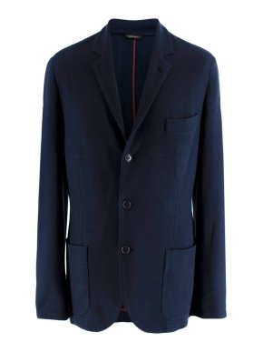 Loro Piana Navy Unlined Loose Blazer