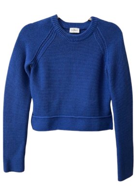 Ferragamo Blue Cotton/Silk Blend Sweater