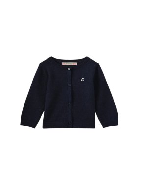 Bonpoint Kids Navy Wool Cardigan