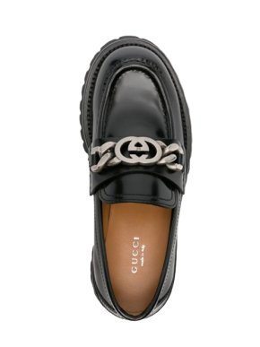 Gucci Black Leather Loafers