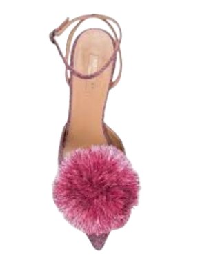 Aquazzura Aquazurra Pink pom Pom Sandals