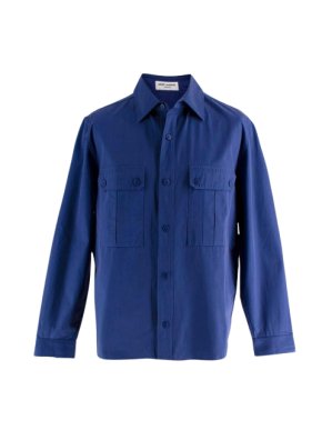 Saint Laurent Purple Cotton Overshirt