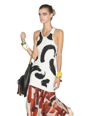 Celine Sleeveless Black & White Mini Dress 1