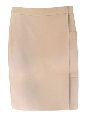 Hermes Pale Blue Cashmere Midi Skirt 1
