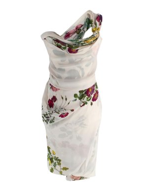 Vivienne Westwood One Shoulder Corset Floral Print Dress