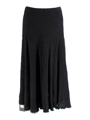 Alexander McQueen Black Tweed Skirt 1