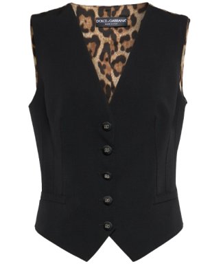 Dolce and Gabanna Leopard Print Back Panel Waistcoat 1