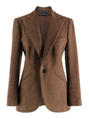 Ralph Lauren Brown Single Button Blazer