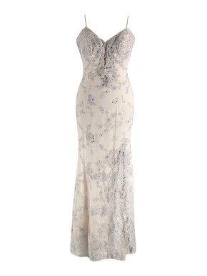 Baracci Ivory Sequin Embellished Gown 1