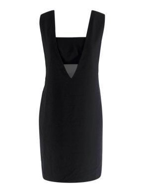 T By Alexander Wang Black Crepe Cut Out Mini Dress 1