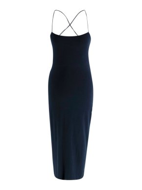 T By Alexander Wang Navy Strappy Midi Dress 1