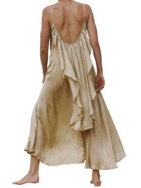 A Perfect Nomad Gold Silk Syros Dress 1