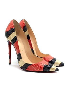 Christian Louboutin So Kate Tricolour Python Heels 1