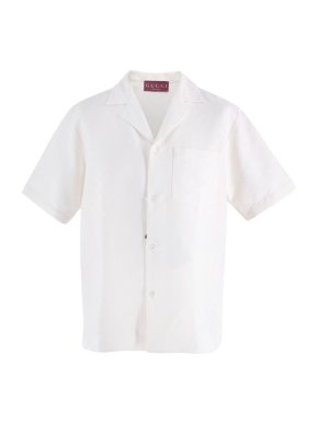 Gucci Linen Blend GG Canvas Short Sleeve Shirt - Instores Now 1